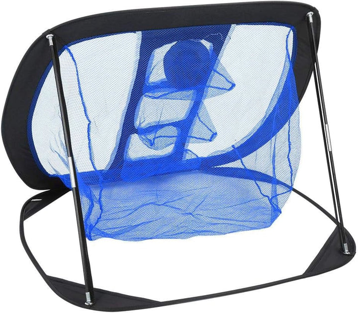 Tragbares Golf-Chipping-Netz Golf-Zielnetz für das Üben im Innen- und Aussenbereich(Schwarz + Blau)