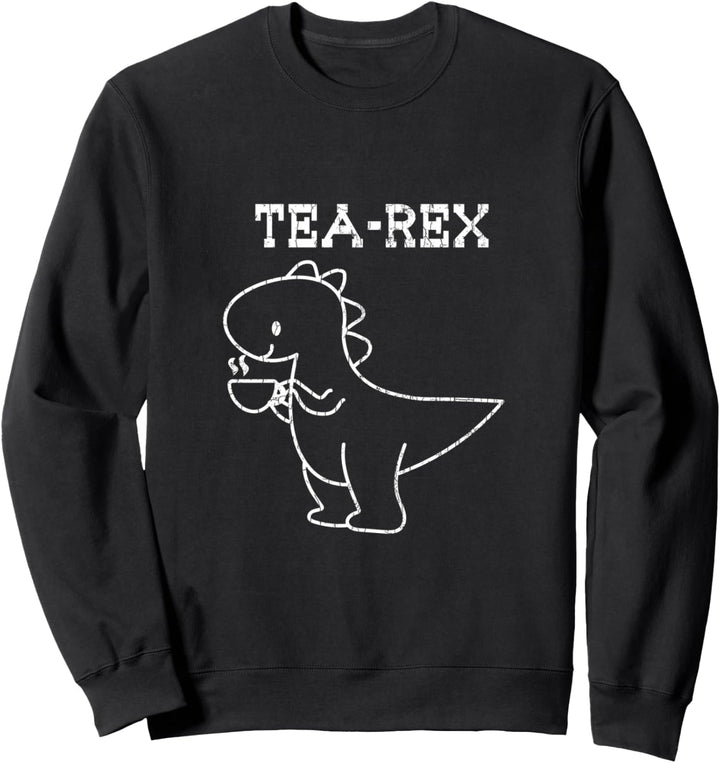 Tea-rex Funny Drinker Graphic Sweatshirt