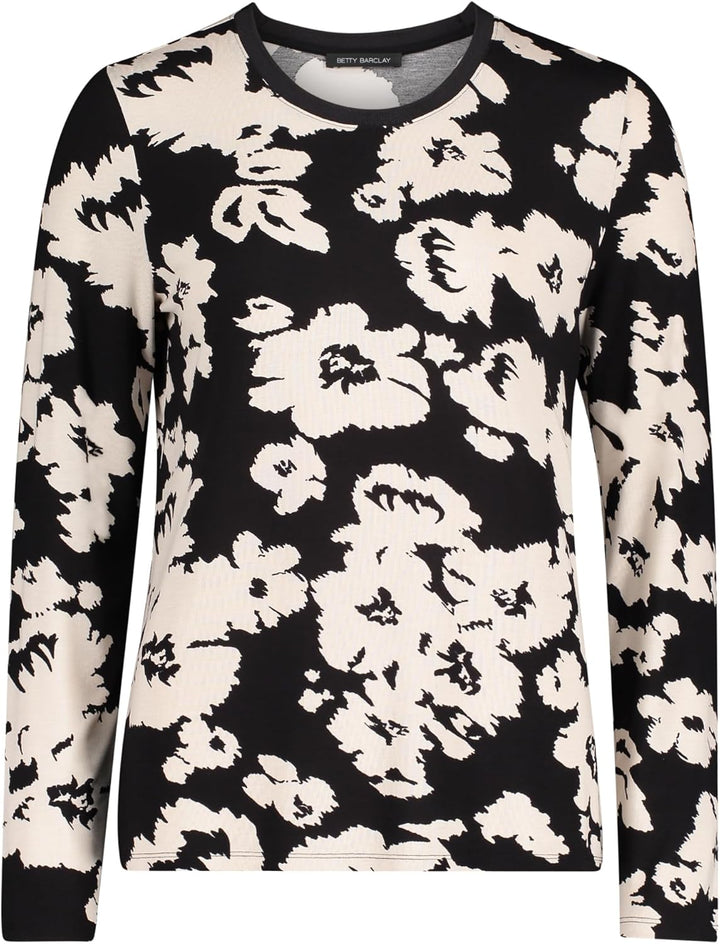 Betty Barclay Damen Rollkragenshirt Langarm 38 Schwarz/Weiss, 38 Schwarz/Weiss