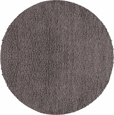 HomebyHome Teppich Wohnzimmer Shaggy Hochflor Taupe 120 cm Rund Einfarbig Design - Flauschiger Teppi