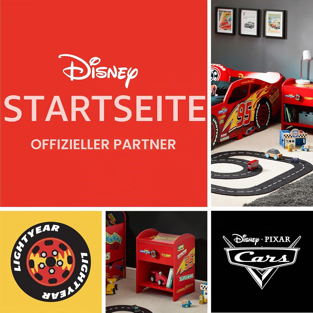 Disney Lightning McQueen Cars Aufbewahrungseinheit mit 6 Aufbewahrungsboxen für Kinder, Mehrfarbig L
