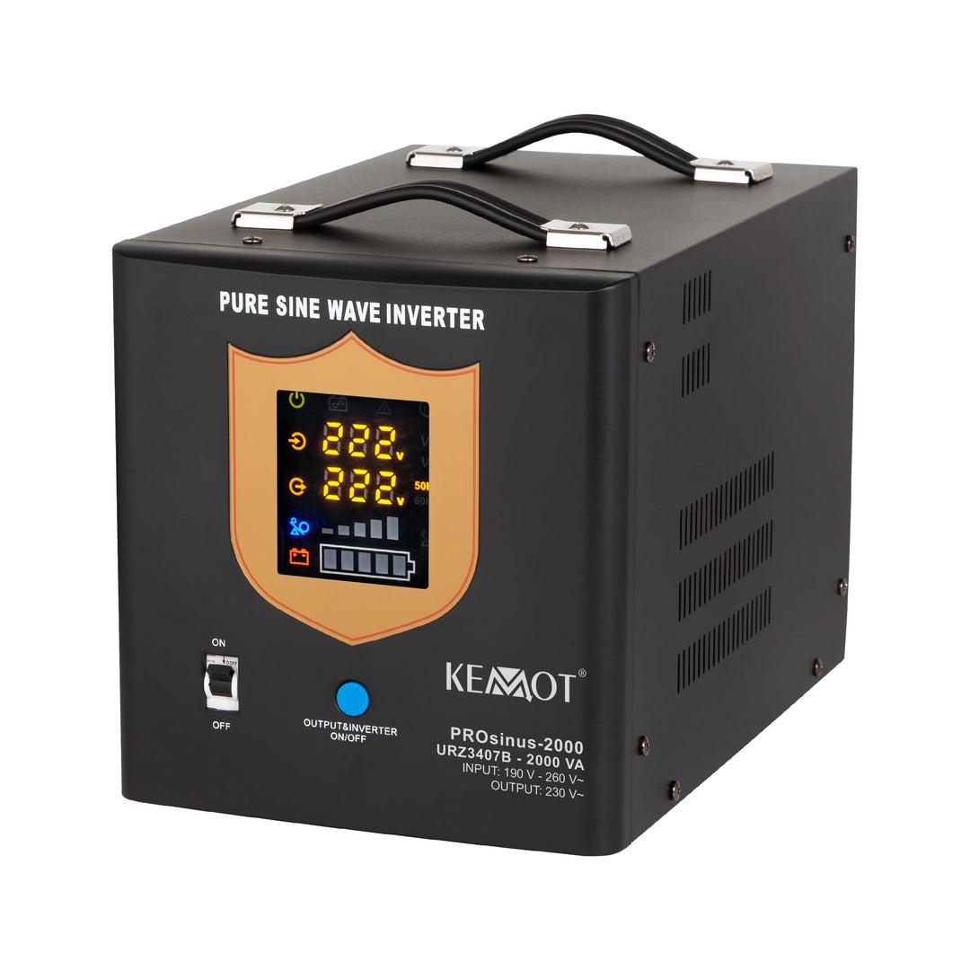 Notstromversorgung KEMOT PROsinus-1200 URZ3407B Wechselrichter reiner Sinus Ladefunktion 12V 230V 20