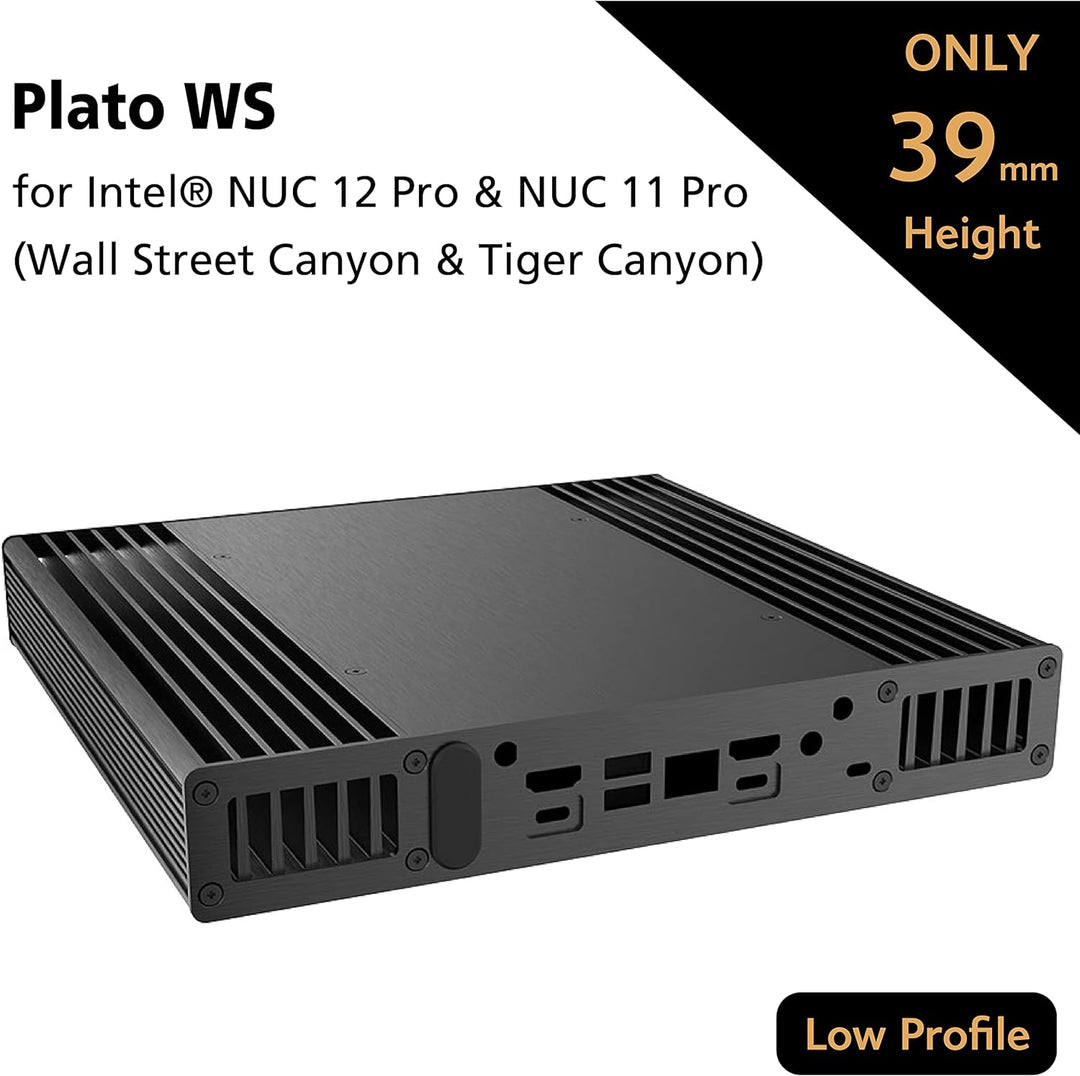 Akasa Plato WS, for Intel® NUC 13/12/11 Pro (Arena Canyon/Wall Street Canyon/Tiger Canyon), Aluminum