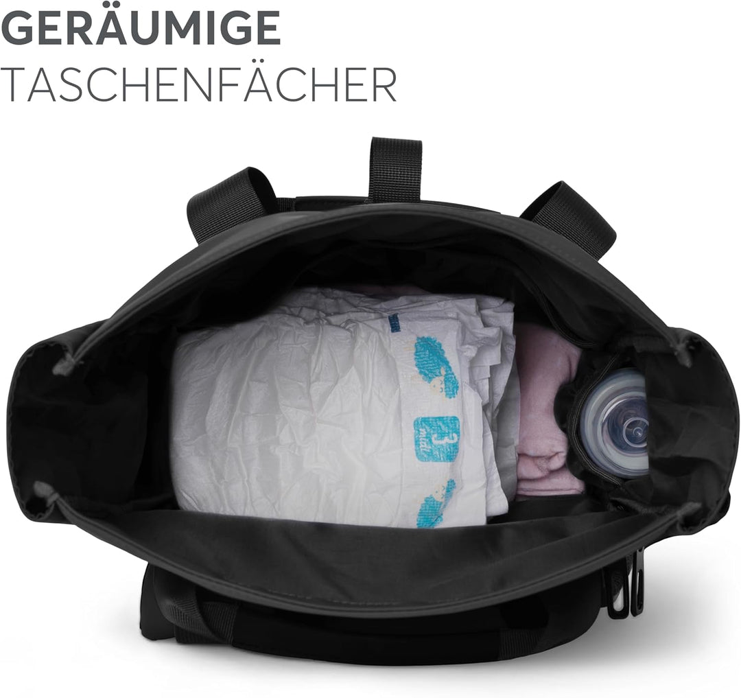 kikka boo CERISE Wickelrucksack, Mommy Bag, Kinderwagenbefestigungen, Grosse Kapazität, Tragbare Wic