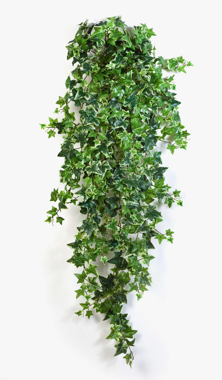 artplants.de Künstliche Efeu Ranke Luka, 547 Blätter, weiss - grün, 110cm - Kunst Efeu - Efeu künstl