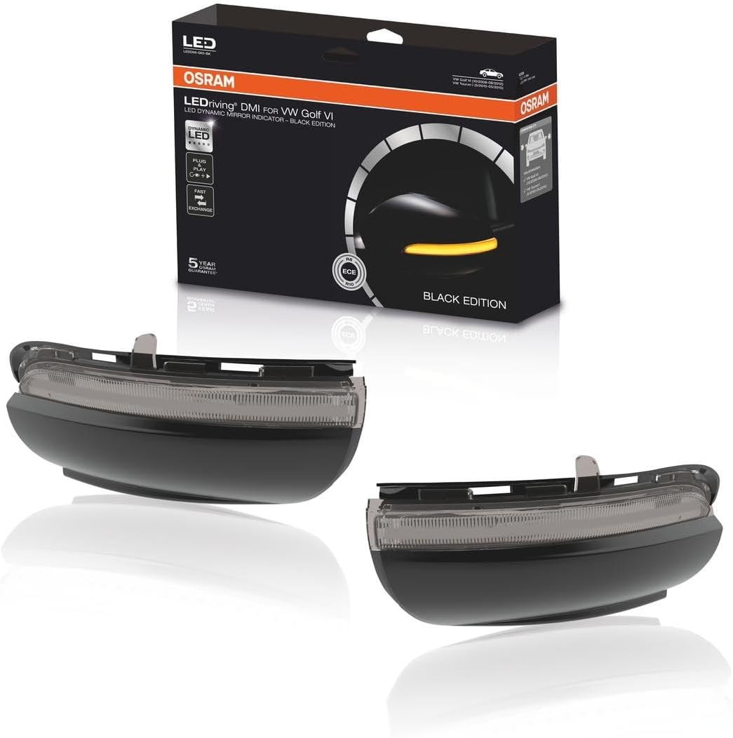 OSRAM LEDriving dynamischer Spiegelblinker Golf 6, Touran I - Black Edition Black Edition VW Golf VI