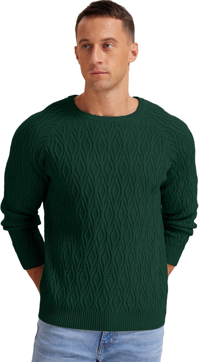 Sailwind Herren Strickpullover Zopfstrick Rundhalsausschnitt Warm Langarmpullover Herren Tops Winter