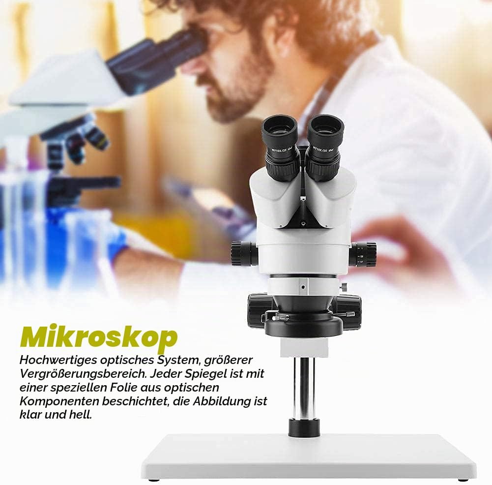 3,5X-90X Trinokular-Stereo-Zoom-Mikroskop Einstellbarer Tri-Vision-Arbeitsabstand von 30 bis 165 mm