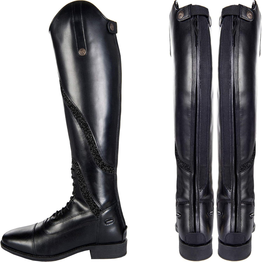 HKM Erwachsene 9110 Reitstiefel Gijón, Kurz/Standardweite, Lederreitstiefel, Unisex Hose, 9100 schwa
