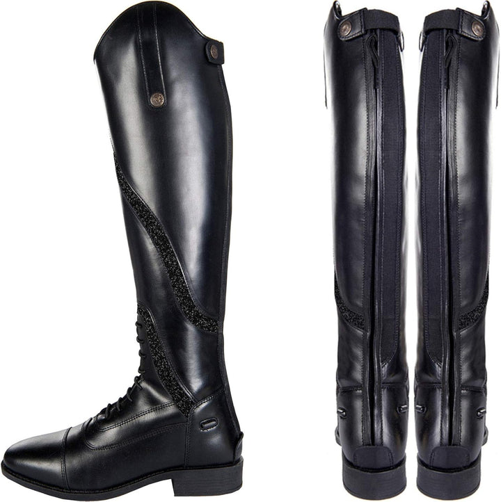 HKM Erwachsene 9110 Reitstiefel Gijón, Kurz/Standardweite, Lederreitstiefel, Unisex Hose, 9100 schwa