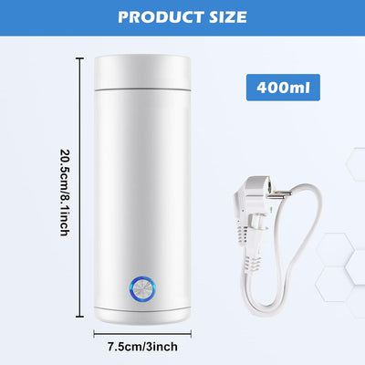 Kleiner Tragbarer Wasserkocher, Reise Wasserkocher Klein, 400ml Mini Electric Kettle, Tragbarer Elek