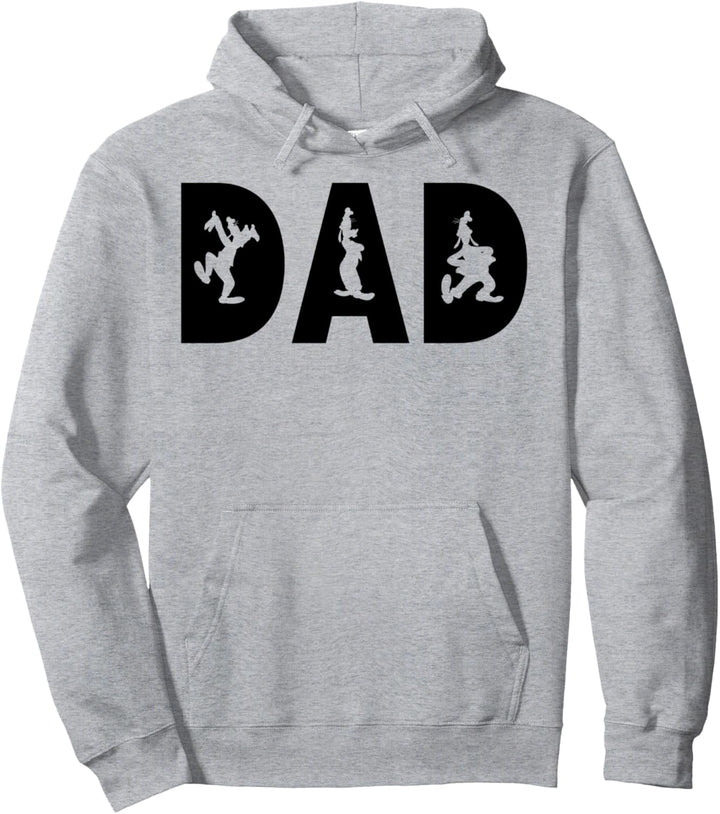 Disney Mickey And Friends Goofy Dad Silhouette Text Pullover Hoodie