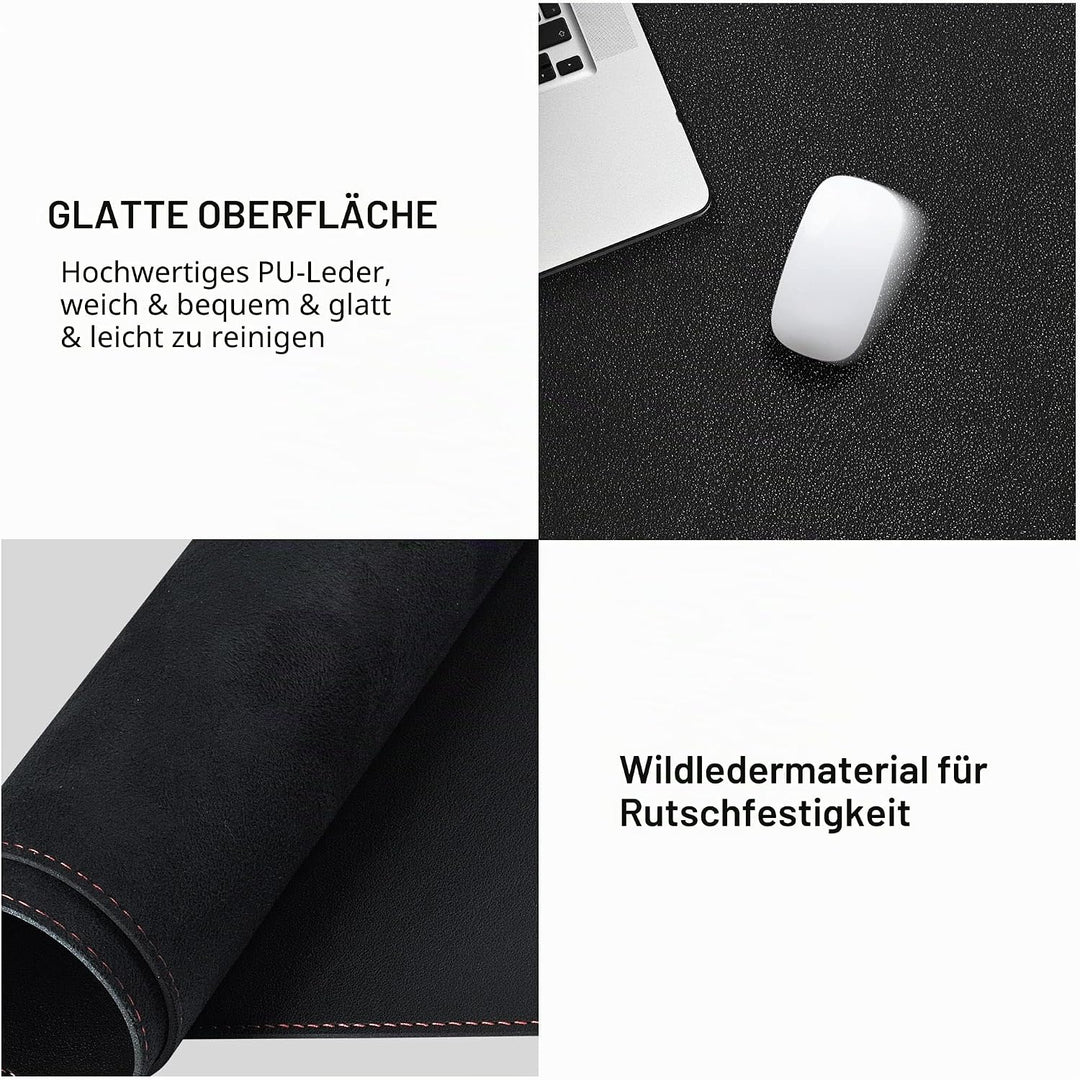 ZORESYN L förmiger Schreibtischunterlage 100 cm (L)x100 cm (L) x33 cm (B), Eck-Büro-schreibmatte PU