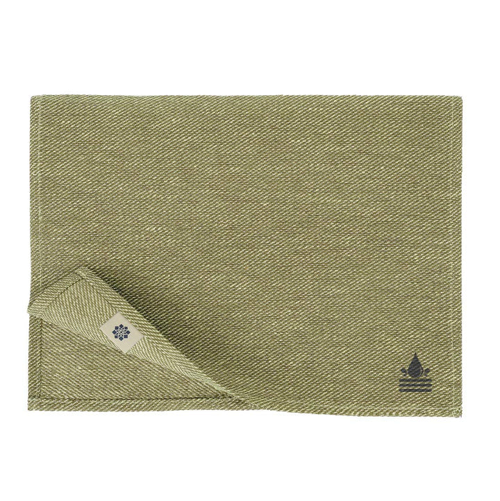 Linen & Cotton Tischsets Platzsets Stoff Tischmatte Pietro - 100% Leinen, Grau (30 x 45cm, 2 Stück)