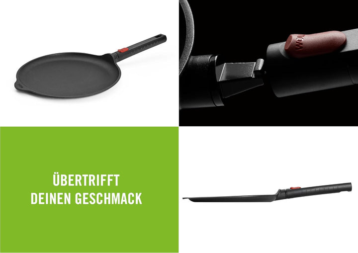 Woll Diamond Logic XR Crêpespfanne - Induktiv -, Ø 26 cm, mit abnehmbarem Stiel - Geeignet für alle