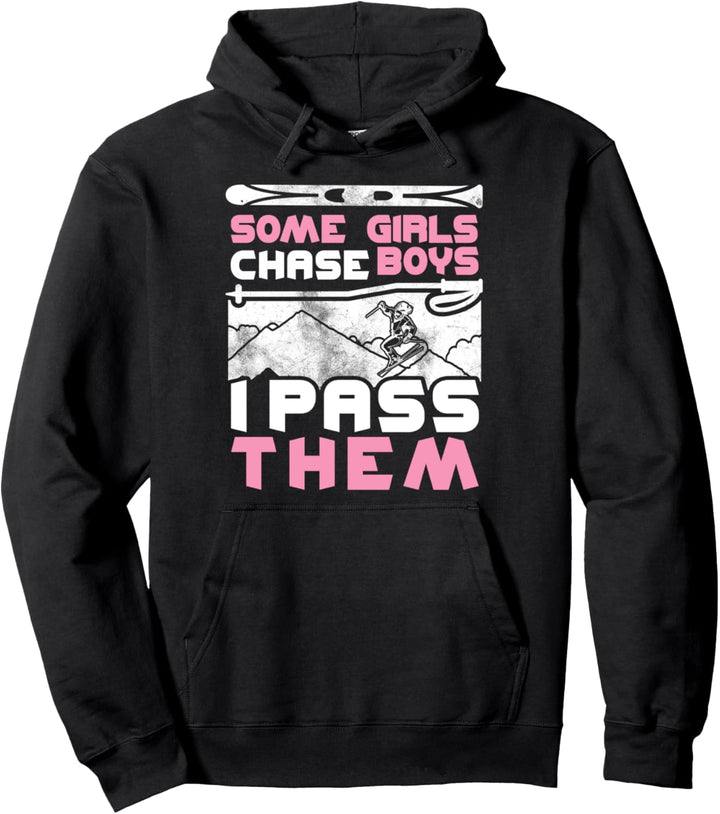 Einige Mädchen jagen Jungs, die ich überholte Fun Pullover Hoodie