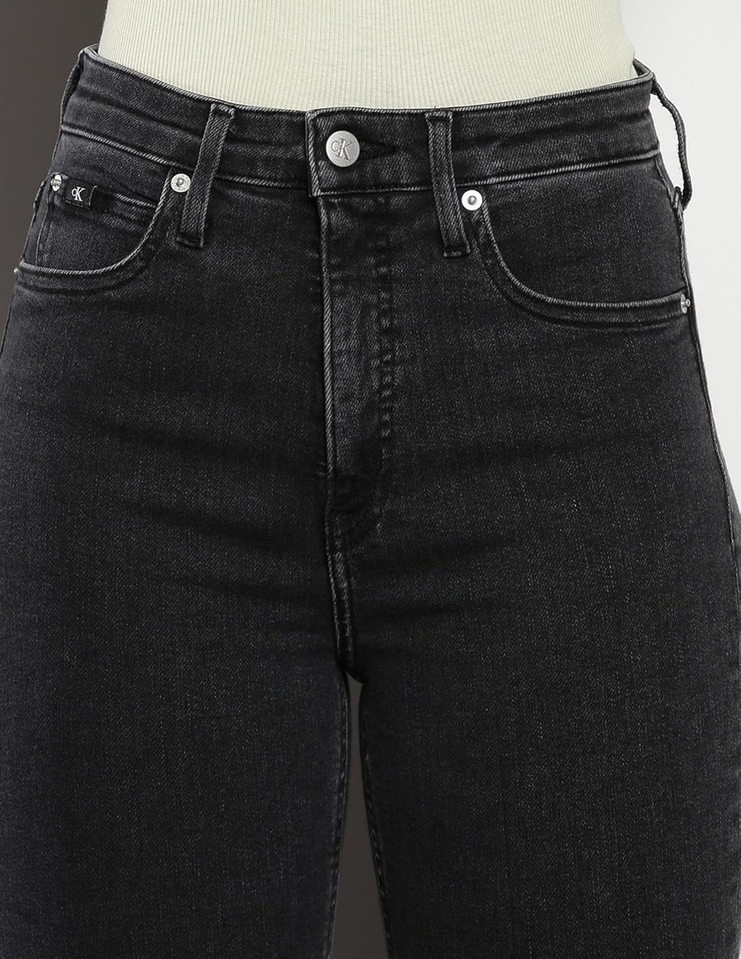 Calvin Klein Jeans Damen Hosen 24W / 30L Denim (Denim Black), 24W / 30L Denim (Denim Black)