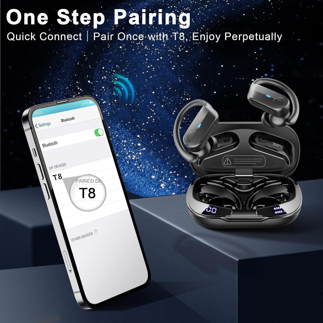 Ordtop Bluetooth Kopfhörer, Kopfhörer Kabellos Bluetooth HiFi Stereo,SY-DE71