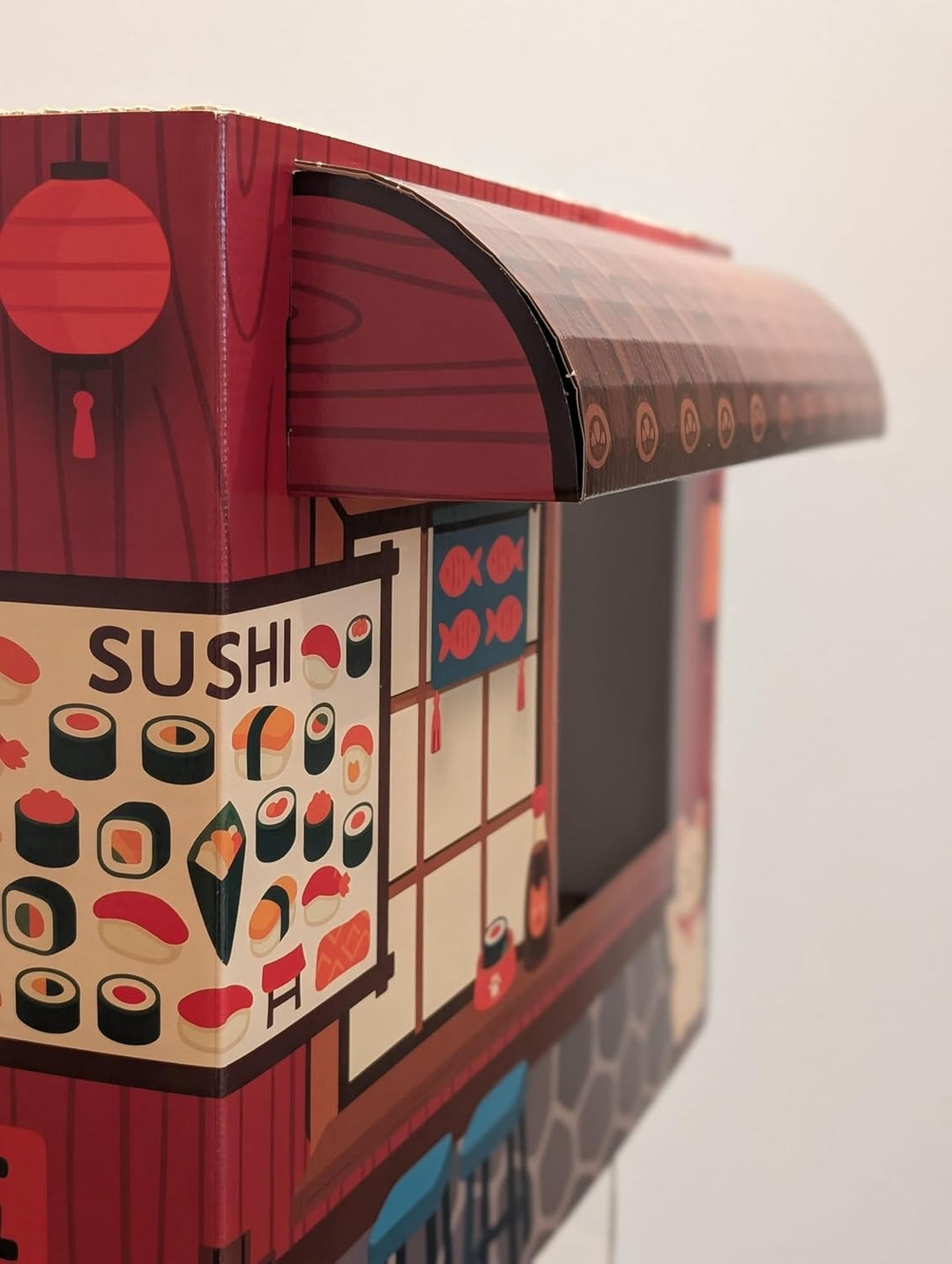 Cat’s Palace Katzenhaus Sushi Restaurant – Rückzugsort & Kratzmöbel mit 2 Kratzflächen für Katzen |