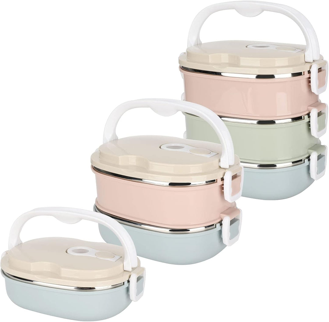 Thermo Lunchbox, 304 Edelstahl-Lunchbox, Thermo Essensbehälter Mehrschichtige Lebensmittelbehälter m