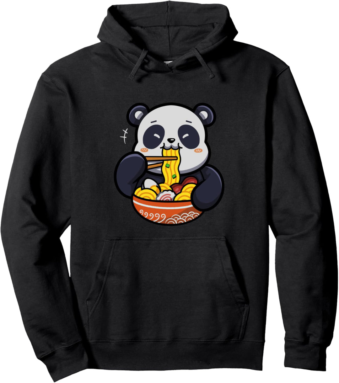 Süsse Fat Panda Ramen Nudel Essstäbchen Kawaii Japanisch Pullover Hoodie