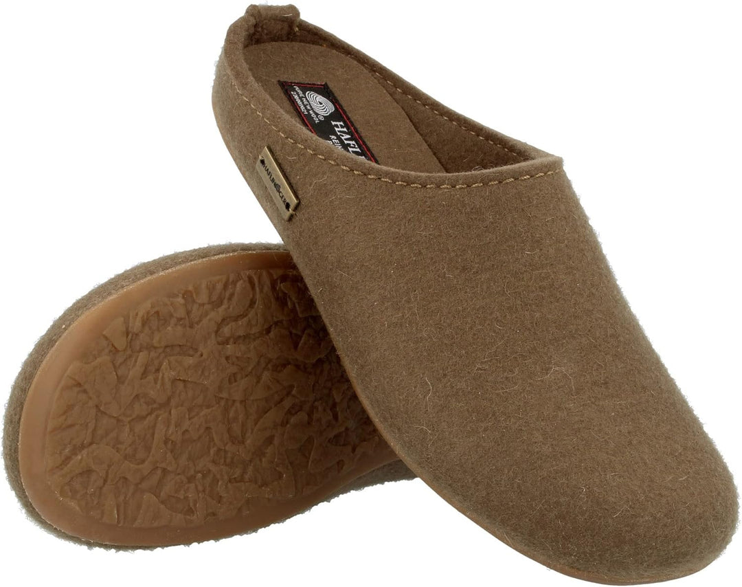 HAFLINGER Everest Fundus Filzpantoffeln im schlichten Design 36 EU Erde, 36 EU Erde