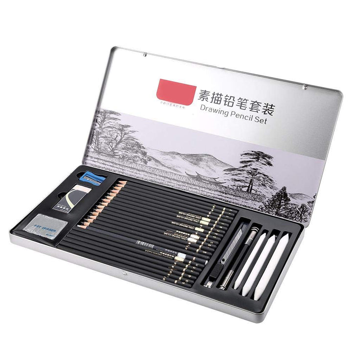 Hztyyier 29Pcs Zeichenset Professionell, Sketching Pencils Set, Bleistifte Zeichnen, Sketching Set m