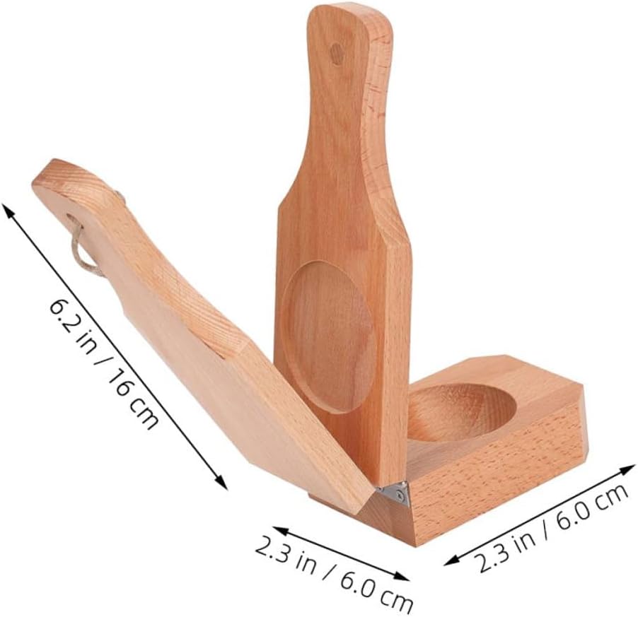 DOITOOL Manuelle Tostones Presse aus Holz mit Ergonomischem Griff Faltbarer Plantain Smasher für Knu