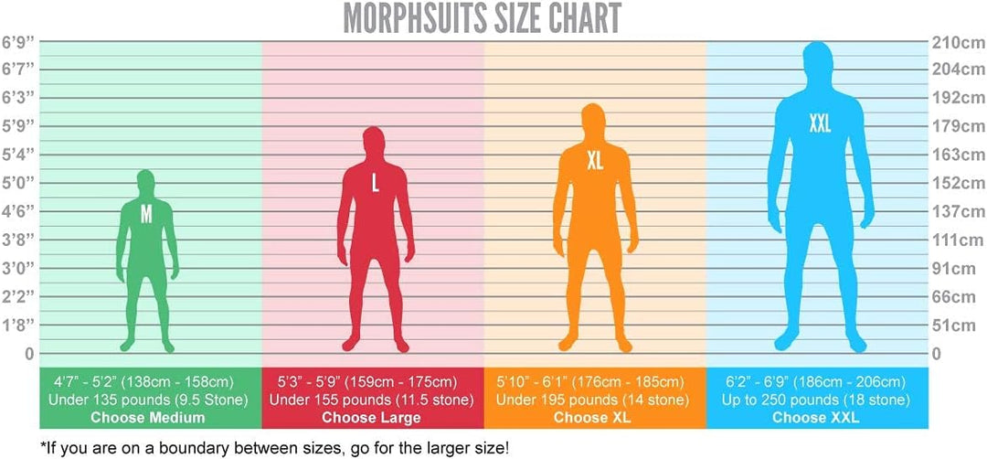 Morphsuits Zalgo Kostüm Erwachsene, Monster Verkleidung, Halloween und Karneval - XXL (186cm-206cm)