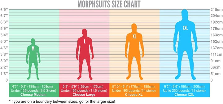 Morphsuits Zalgo Kostüm Erwachsene, Monster Verkleidung, Halloween und Karneval - XXL (186cm-206cm)