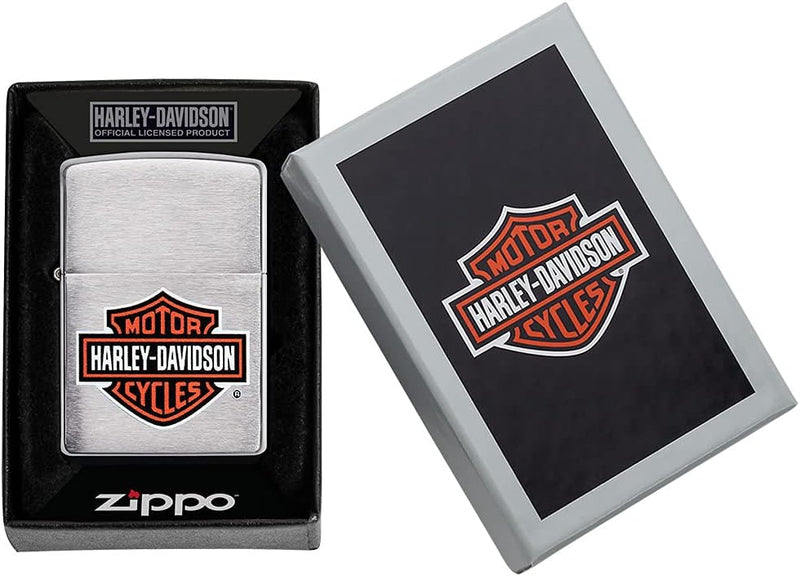 Zippo Harley Davidson H-D - Chrome brushed Klassisches Logo, Klassisches Logo