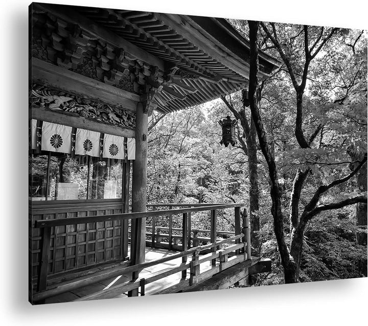 deyoli atemberaubende Landschaft Japans Effekt: Schwarz&Weiss,Format: 80x60 als Leinwandbild, Motiv