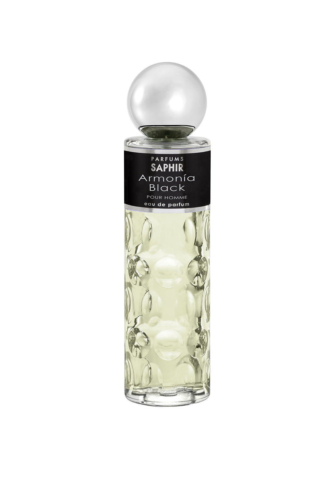 PARFUMS SAPHIR Harmony Black - Eau de Parfum Verdampfer für Männer - 200 ml Armonía Black, Armonía B