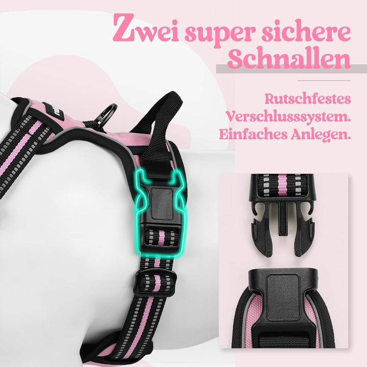rabbitgoo Hundegeschirr Mittelgrosse Hunde, Anti Zug Geschirr mit Kontrolle, No Pull Verstellbar Hun