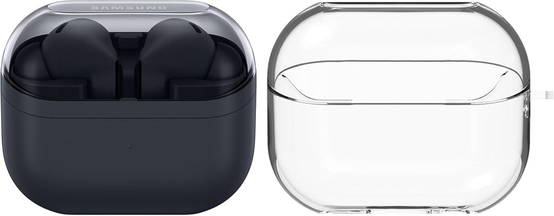 Samsung Galaxy Buds3 FE, Kabellose In-Ear-Kopfhörer inkl. mobeen Soft Clear Case, Ausgewogener Klang