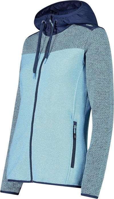 CMP Damen Hoodie Jacke Fleecejacke Fleecepullover 36 Cielo, 36 Cielo