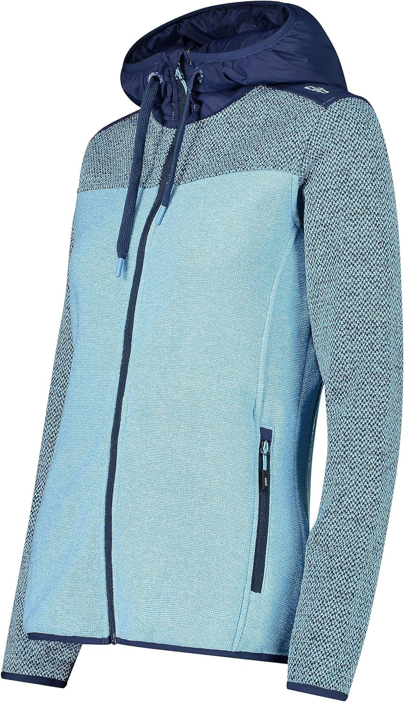 CMP Damen Hoodie Jacke Fleecejacke Fleecepullover 36 Cielo, 36 Cielo