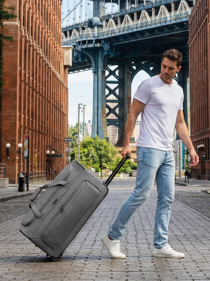 REDOLZ grosse L Trolley-Reisetasche mit Rollen 71 cm | 81 Liter | für Männer & Frauen (Duffle Essent