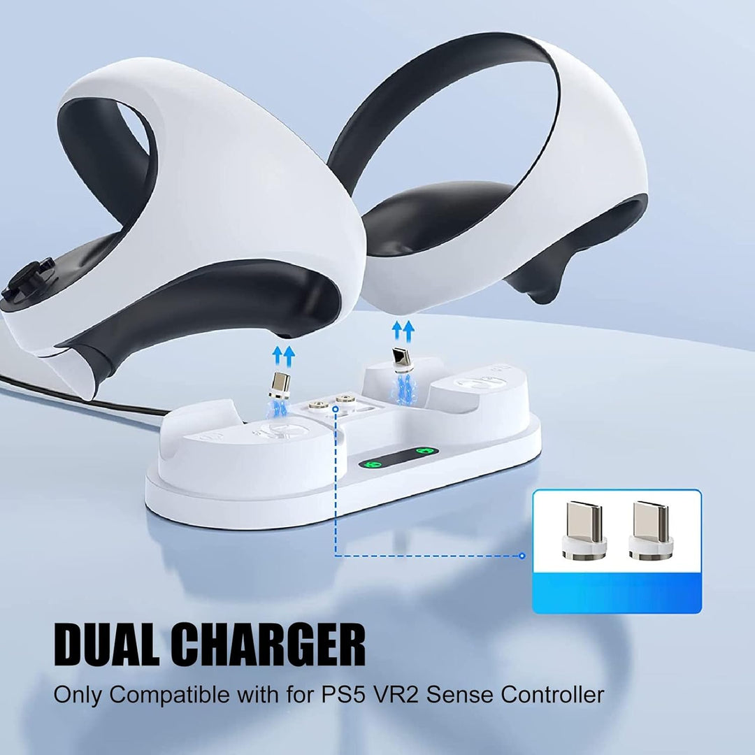 Controller-Ladestation, für PS5-Ladestation mit Schnelllade-AC-Adapter 5V/2A, Dual-Controller-Ladest