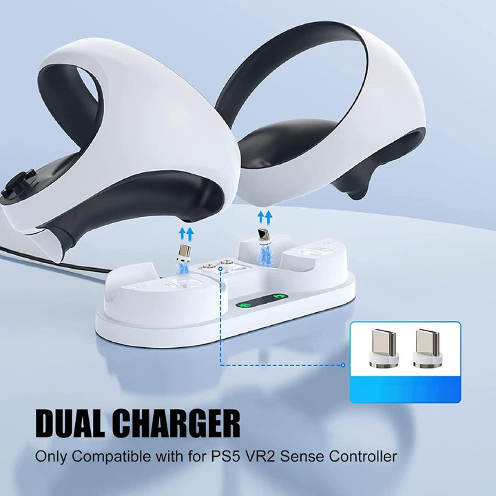 Controller-Ladestation, für PS5-Ladestation mit Schnelllade-AC-Adapter 5V/2A, Dual-Controller-Ladest