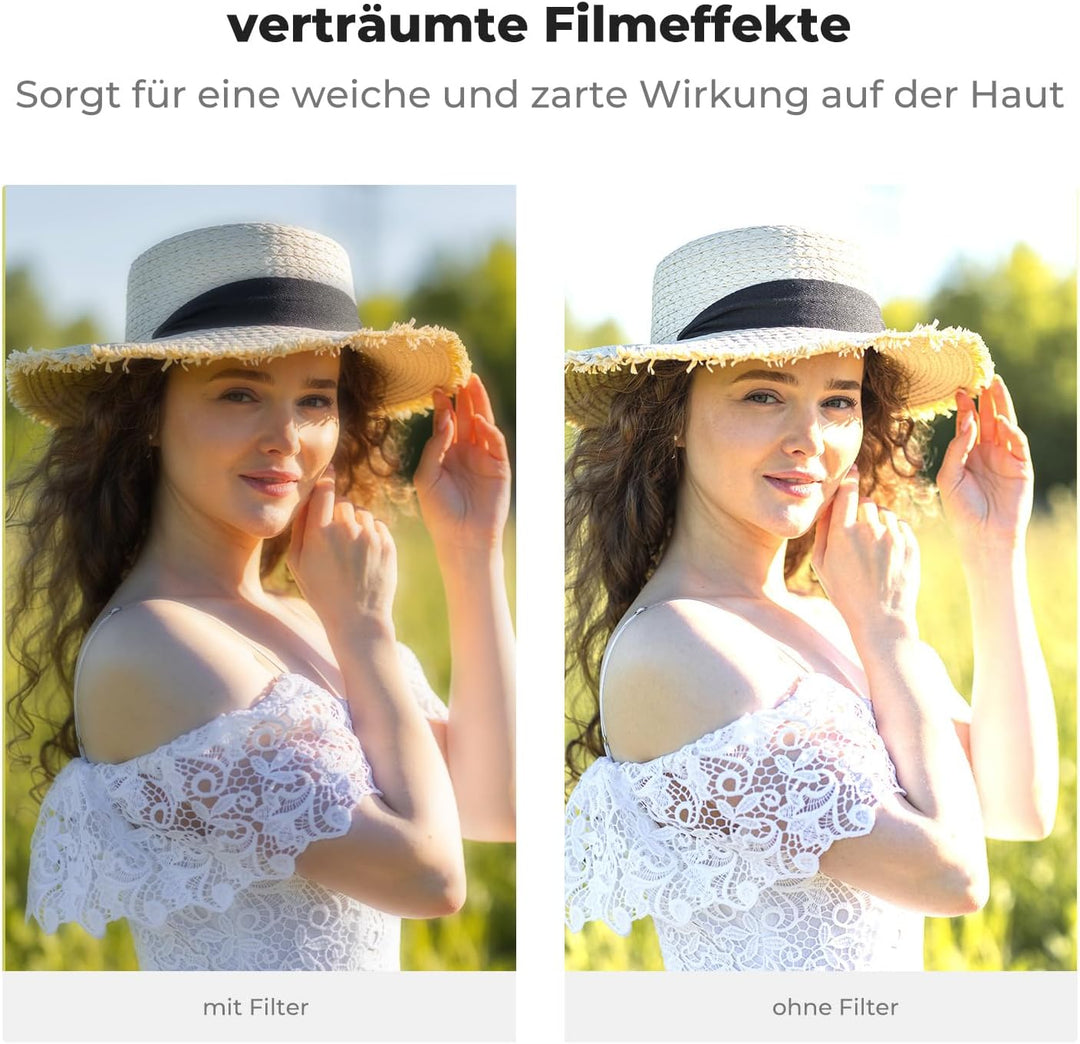 K&F Concept Filter 72mm Black-Mist 1/4&ND2-ND400 2 in 1 multifunktionaler Filter-Black Promist 1/4 F