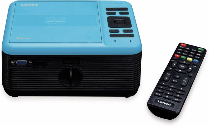 Lenco LPJ-500 - Bluetooth Beamer - Mini Beamer - DVD Player - 2800 Lumen - 30.000 Stunden Lebensdaue