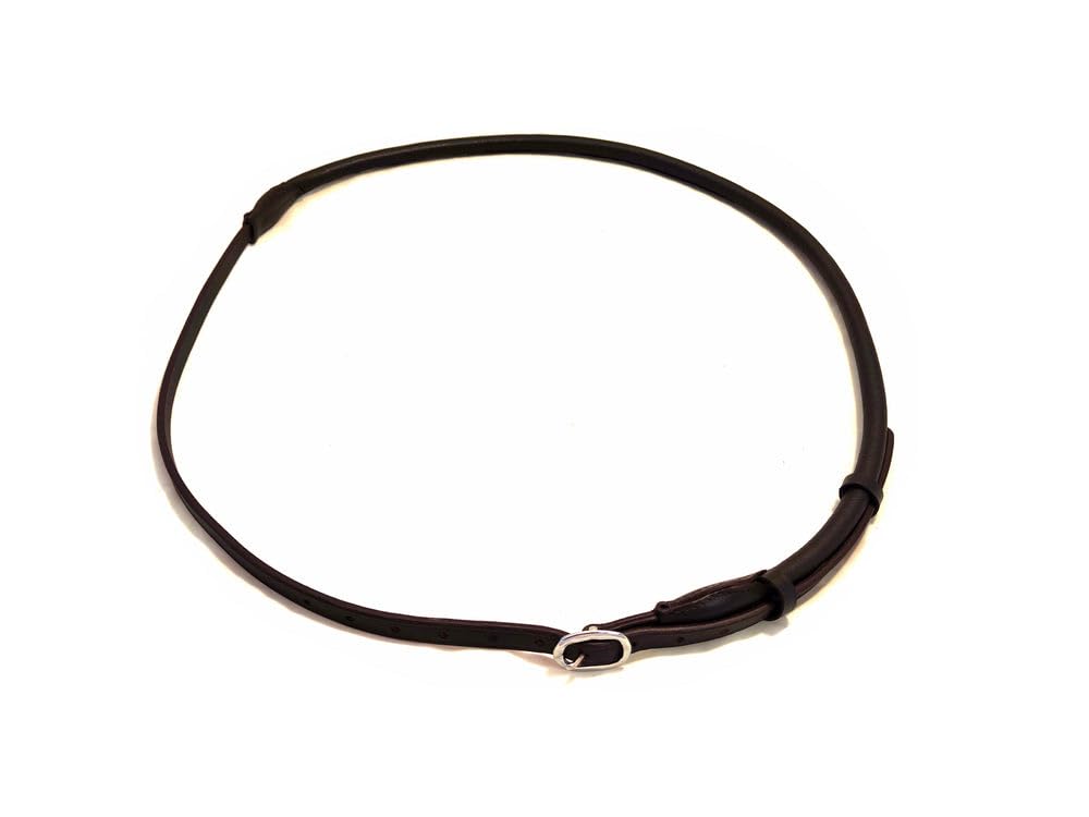 Leder Halsring Halsriemen Round für Pferde verstellbar Farbe Braun, Braun
