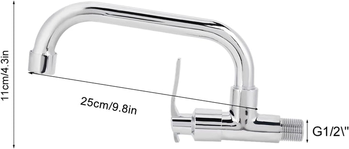 Wasserhahn, G1/2in Küchenarmatur Wandmontage Einzelner Kaltwasserhahn Spüle Wasserhahn für die Küche