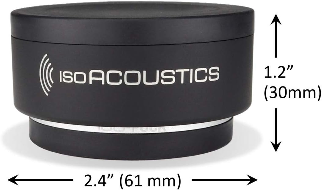 IsoAcoustics Iso-Puck-Serie mit akustischen Isolatoren Iso-Puck, 9 kg max./Stück, 2 Stk. Iso-Puck, 2