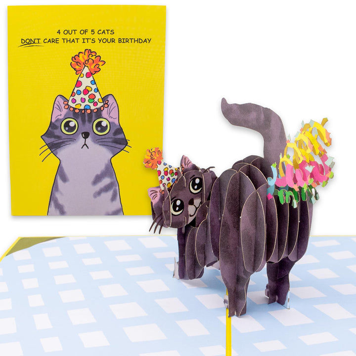 Dirty Pop Cards,Purr-fect 3D-Pop-Up-Karte, Katzenkonfetti, lustige Geburtstagskarte, Katze Mama oder