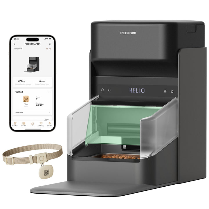 PETLIBRO Futterautomat Katze RFID, 5G Wi-Fi Katzenfutter Automat, Futterspender Katze mit Collar-Tag