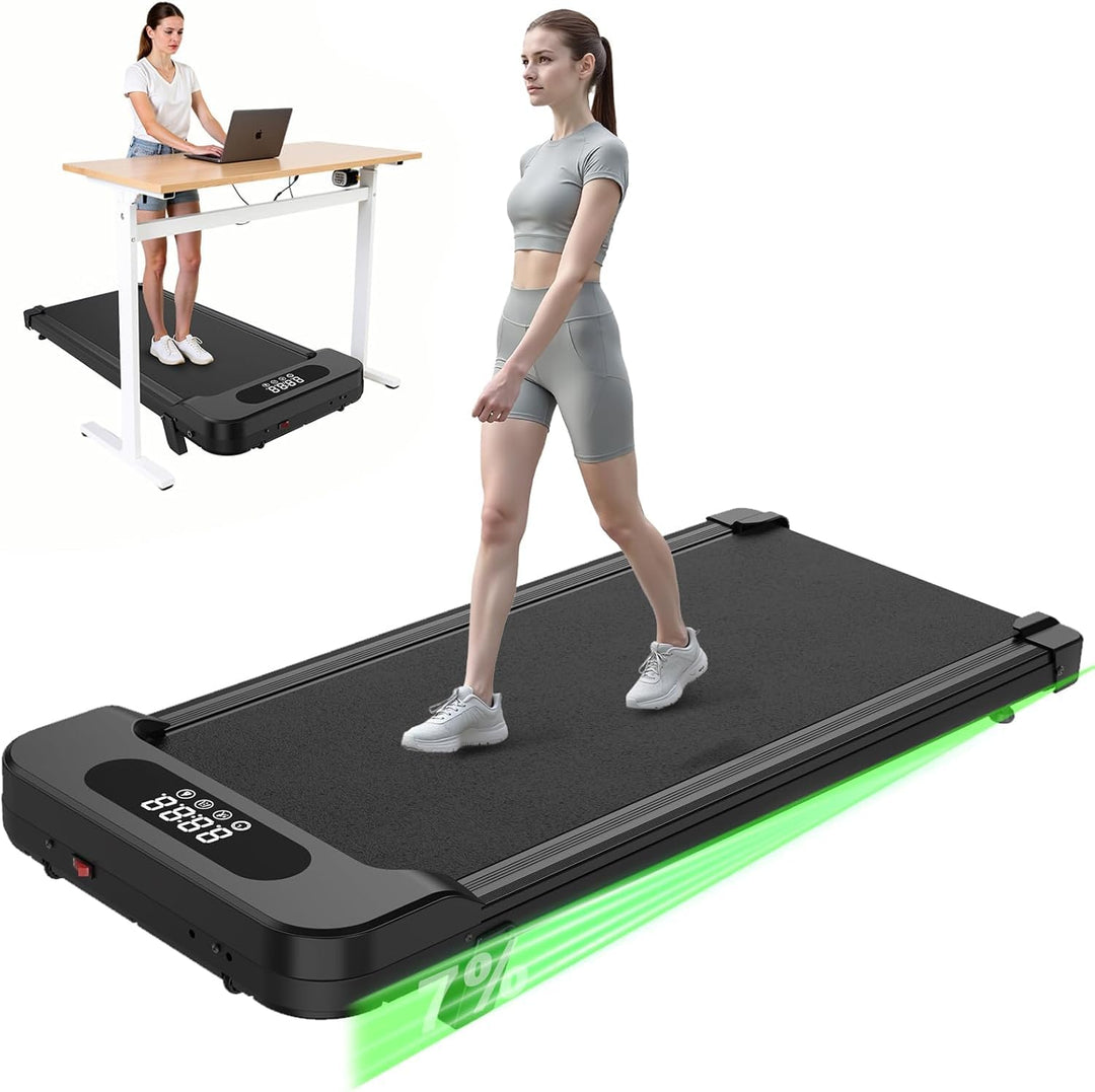 HomeFitnessCode Walking Pad für Zuhause mit Neigung - Laufband Laufpad Steigung Klein Walkpad Untert