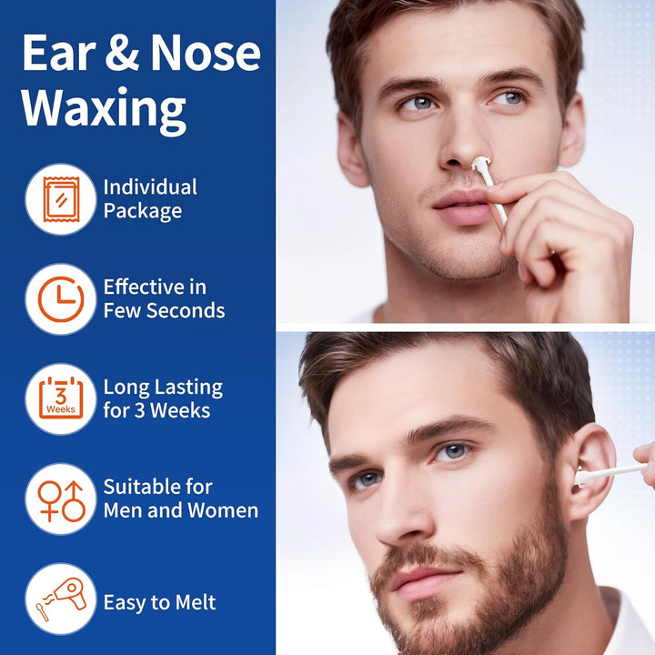 Beauty7 16 gebrauchsfertige Wachsstäbchen Nasen- und Ohrenhaarentfernung Schmerzfrei Nasenwachs Nase
