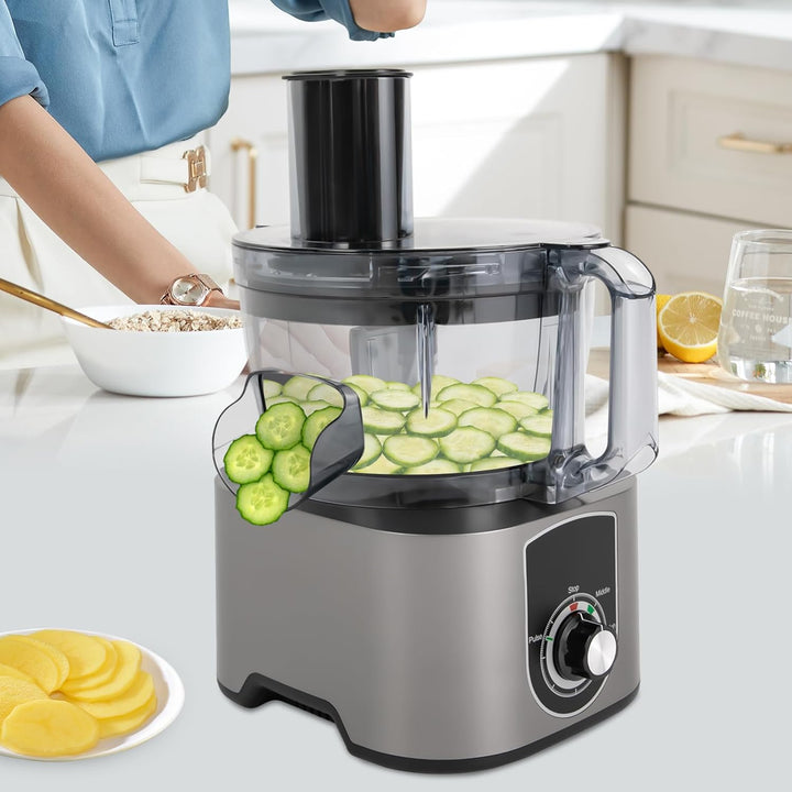 Gemüsewürfelmaschine, 600W Küchenmaschine Gemüsewürfler Obstschneider Würfelschneider Zerkleinerer m